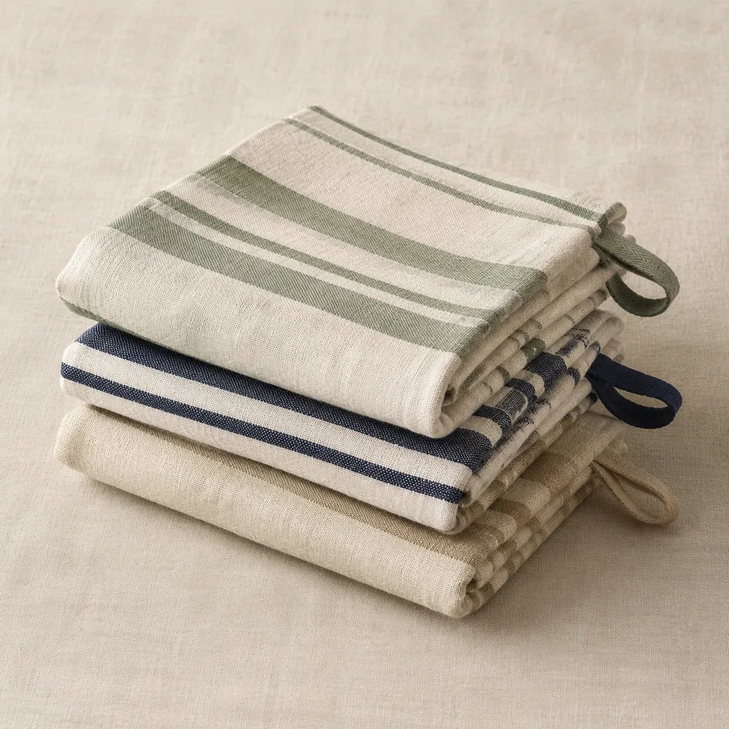 Stripe Linen Tea Towels (3)